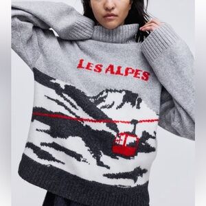H&M Les Alpes Jacquard-Knit Turtleneck Sweater